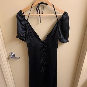 Black Satin Dress